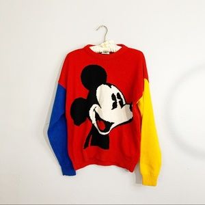 VINTAGE MICKEY & COMPANY Intarsia Knit Sweater